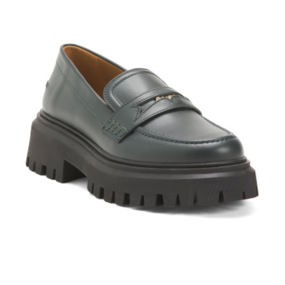 Maje Leather Platform Loafers